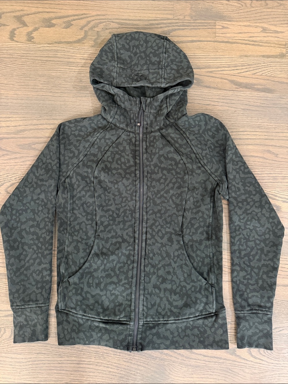 lululemon Scuba Hooded Zip Jacket in Olive Green Camo